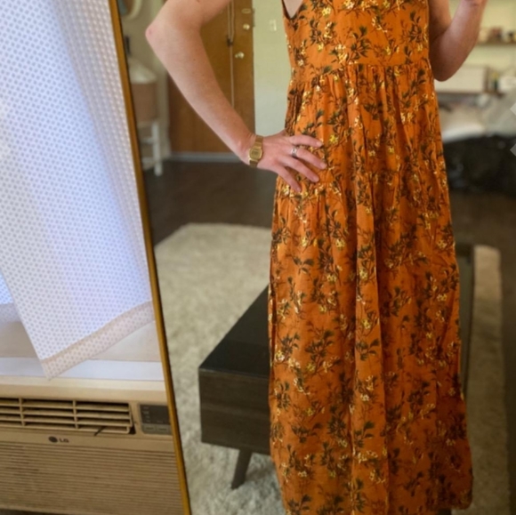 Women's dress bohemian floral print dres long maxi - Picture 10 of 10